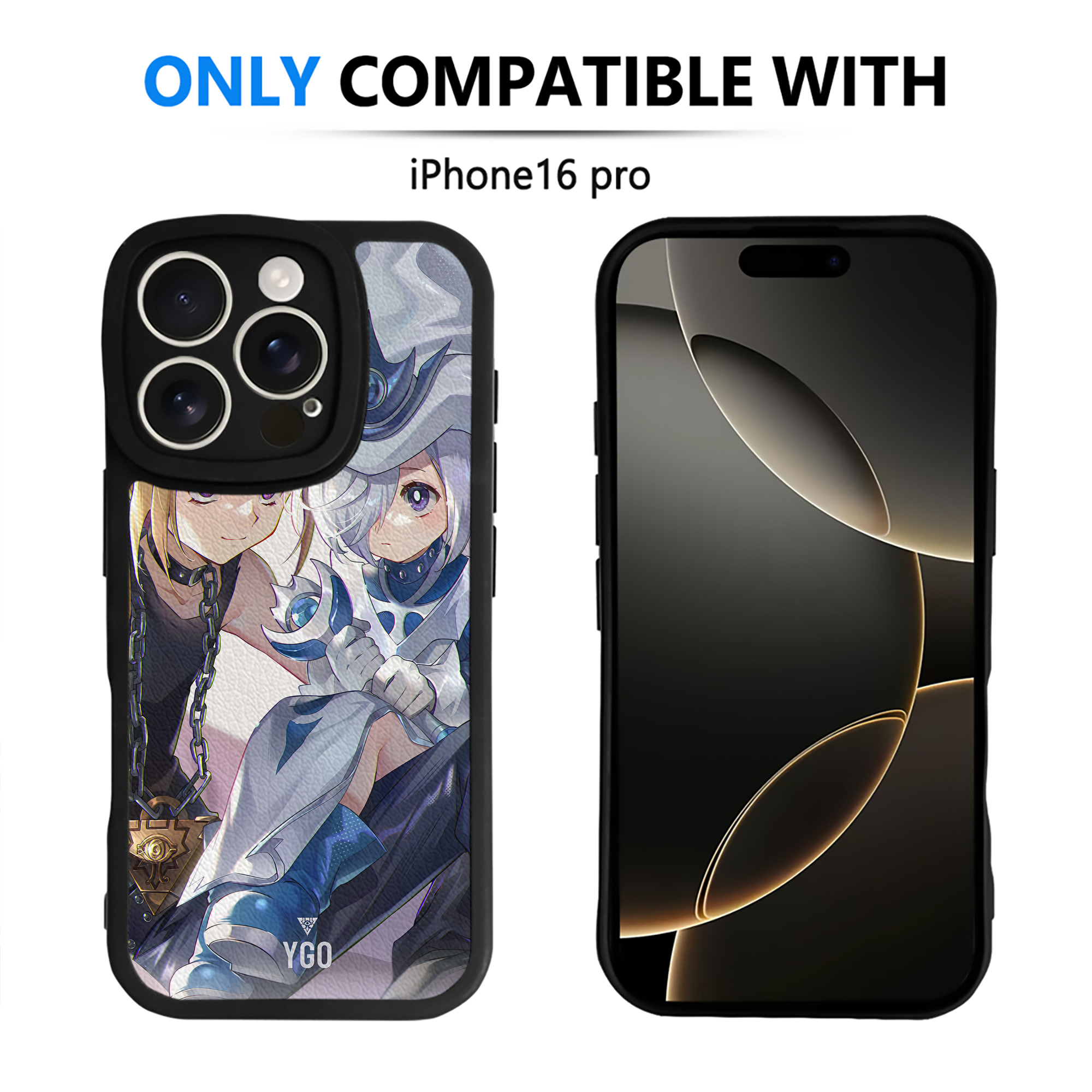 （画像用） 遊☆戯☆王 Yu-Gi-Oh! 【iPhone 16シリーズ対応】シリコンスマホケース（レザー調） 材質：シリコン